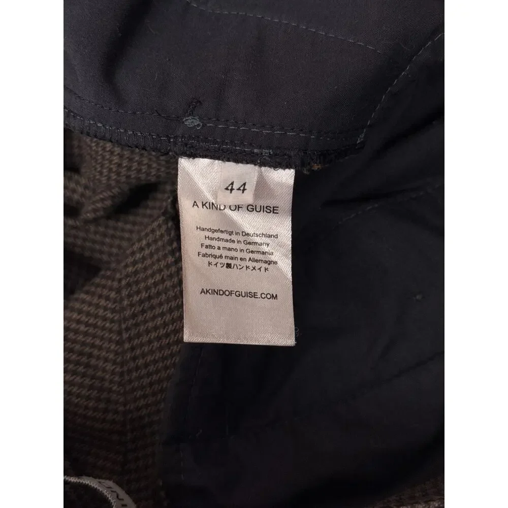 A Kind of Guise Pants 44 / US 30 Mens Cotton Herringbone Pleated *FLAWS*